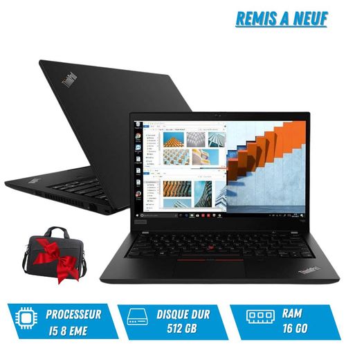 Lenovo Ordinateur portable ThinkPad T490 Intel® Core™ i5-8365U Ram 16 Go Disque Dur 512 Go SSD – Remis a Neuf –
 Fiche Technique et Prix au Maroc