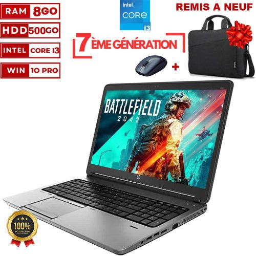 PC Portable HP Probook 650 Core i3 G3- 7ème Génération- 500Go HDD- 8GB RAM -Ecran 15.6&Prime;- GARANTIE 6 MOIS -remis a neuf – AZERTY
 Fiche Technique et Prix au Maroc