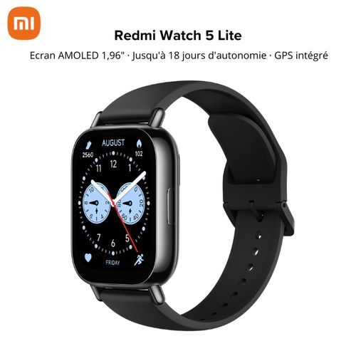 XIAOMI Redmi Watch 5 Lite – Noir – Ecran AMOLED
 Fiche Technique et Prix au Maroc