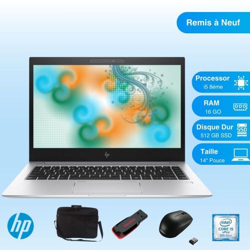 Hp EliteBook 840 G5 Core i5-8ème | 16Go QWERTY | 512Go SSD | Cartable + Clé USB 16Go + Souris sans fil – Remis à neuf
 Fiche Technique et Prix au Maroc