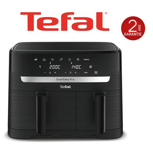 Tefal FRITEUSE DUAL EASY FRY ESSENTIAL NOIRE 8,3L EY901N10 TEFAL (friteuse sans huile)
 Fiche Technique et Prix au Maroc