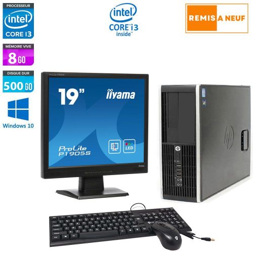 Hp Pack PC Bureau Complet – Core intel i3- 8Go RAM -500 Go HDD- Écran 19” -clavier et souris gratuit-GARANTIE 6 MOIS Remis a Neuf
 Fiche Technique et Prix au Maroc