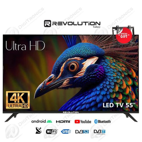 REVOLUTION 55 Smart TV Android 4K UHD Récepteur Intégré + TNT + HDMI + USB, Support Gratuit
 Fiche Technique et Prix au Maroc