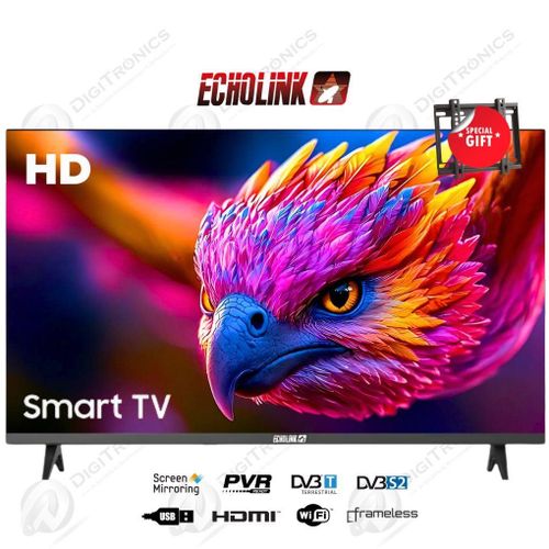 Echolink 32 Smart TV Frameless HD 720P Récepteur Intégré HDMI + Support Mural
 Fiche Technique et Prix au Maroc