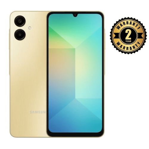 Samsung Galaxy A06 - 6,7" - 128 Go - 6 Go RAM – Gold - 2 ans de garantie
 Fiche Technique et Prix au Maroc