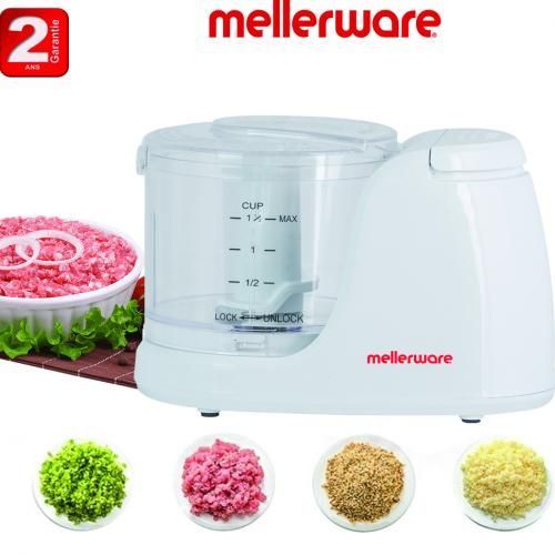 Mellerware Hachoir chopper électrique 360ml - double lames-2ans de garantie
 Fiche Technique et Prix au Maroc