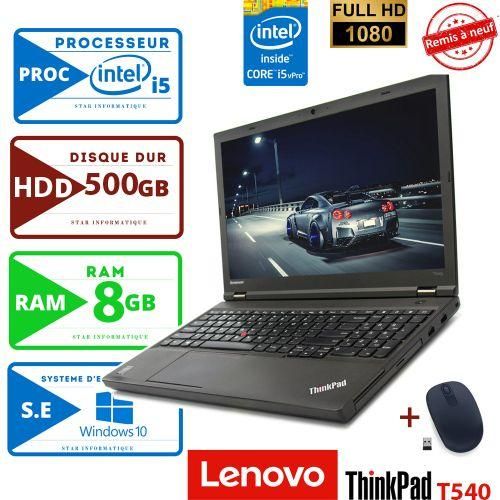 Lenovo PC Portable ThinkPad T540P - 15.6" - Intel Core i5 - 8GB RAM + 500GB HDD - Windows - Full HD - Azerty - Remis à neuf
 Fiche Technique et Prix au Maroc
