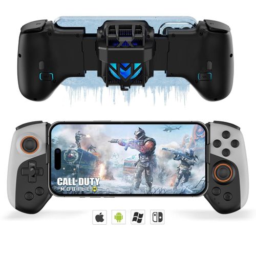 Manette sans fil RGB pour téléphone contrôleurs sans fil pour iOS / Android / PC / Switch Bluetooth avec ventilateur de refroidissement à radiateur 
 Fiche Technique et Prix au Maroc