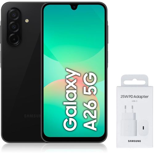 Samsung Galaxy A26 5G  6.7" (8GB RAM + 256GB ROM) - 50 Mpx +Noir-Chargeur Rapide 25W Inclus
 Fiche Technique et Prix au Maroc