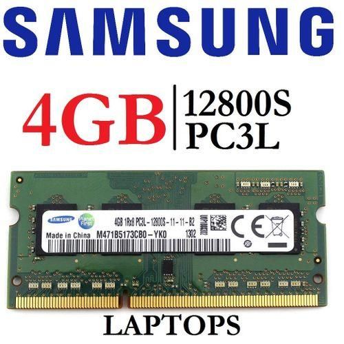 Samsung DDR3L 4GB PC3L-12800S – 1600MHz pour Ordinateur Portable
 Fiche Technique et Prix au Maroc