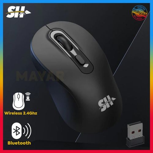 SH Souris Optique Sans fil Bluetooth et USB wirless 2.4Mhz 1600 dpi haute résolution pour ordinateur bureau et portable
 Fiche Technique et Prix au Maroc