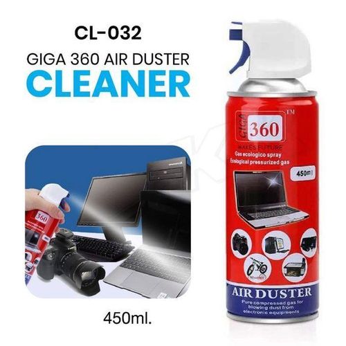 Air duster Giga 360 Pulverisateur nettoyage d'appareil electronique Air duster avec buse 450 ml
 Fiche Technique et Prix au Maroc