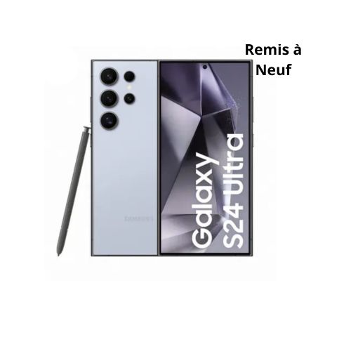 Samsung Galaxy S24 Ultra – 6.8" – 1 To – 12 Go RAM – Bleu Titane – Remis à Neuf
 Fiche Technique et Prix au Maroc