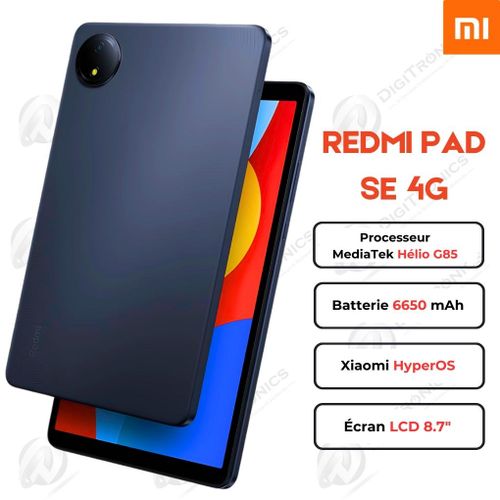 XIAOMI REDMI PAD SE 8,7 4/128Go Android Double Haut-Parleur, Dolby Atmos, GRIS
 Fiche Technique et Prix au Maroc