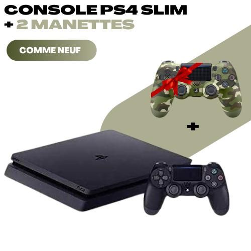 Sony Console PS4 Slim Comme Neuf + Manette Camouflage Offerte
 Fiche Technique et Prix au Maroc
