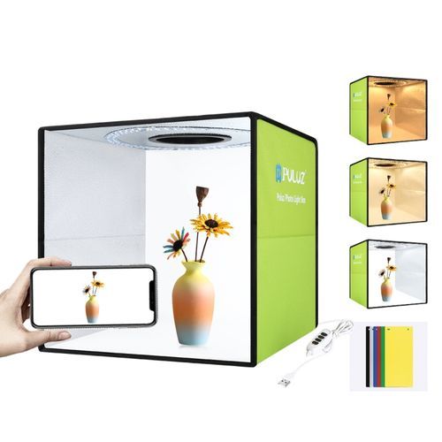 Puluz Boîte à lumière - Mini Studio Photographie Pliable LED Shooting 6 Couleurs de Fond
 Fiche Technique et Prix au Maroc