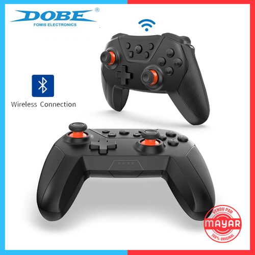 Dobe Manette sans fil Bluetooth Vibration Turbo, NFC, double moteur, contrôleur pour Nintendo Switch Pro
 Fiche Technique et Prix au Maroc