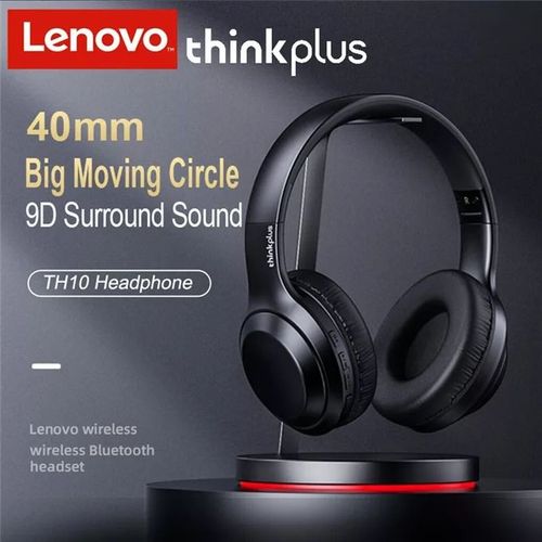 Lenovo Thinkplus Headphones TH10 Bluetooth Headset with microphone Super High Quality - Black
 Fiche Technique et Prix au Maroc