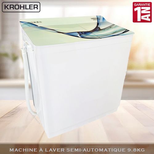 KRÖHLER Machine à laver Twin Semi Automatique 9.8 KG - KPB-9.8-CX - Garantie 1 An
 Fiche Technique et Prix au Maroc