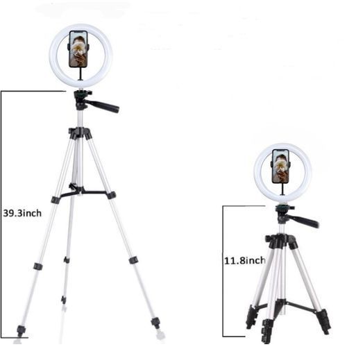 Ring Light 26cm + Trepied Tripod Avec Support Téléphone RingLight
 Fiche Technique et Prix au Maroc