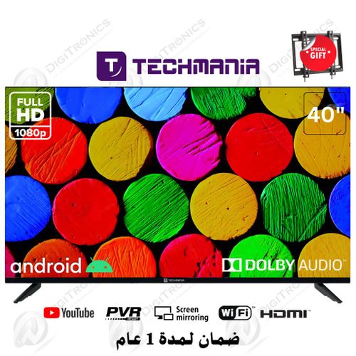 Techmania 40 Full HD Smart Android, DVB-T2/S2, Wi-Fi, Dolby Audio + Support gratuit
 Fiche Technique et Prix au Maroc