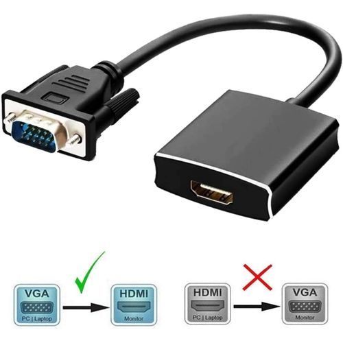 Adaptateur VGA to HDMI Full HD - Convertisseur VGA vers HDMI
 Fiche Technique et Prix au Maroc