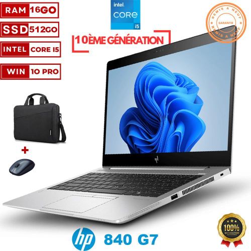 Hp PC Portable ELITEBOOK 840 G7 -10810U- 10EME GENERATION -INTEL CORE I5-10éme -16GB- 512GB SSD- FHD - Remis à neuf
 Fiche Technique et Prix au Maroc