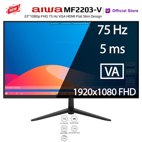 Aiwa Écran 22" - MF2203-V - FHD IPS - 5ms - 75Hz - HDMI - VGA - Noir ( Neuf )
 Fiche Technique et Prix au Maroc