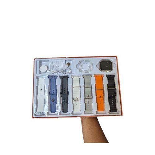 Smartwatch S100 Ultra 2 avec étui de protection,écran HD 2.01,appel BT,moniteur de santé,7 bracelets de montre
 Fiche Technique et Prix au Maroc