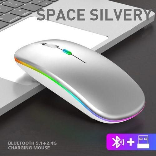 Souris sans fil Bluetooth, 2.4G, USB, lumineuse, pour tablette, téléphone, ordinateur
 Fiche Technique et Prix au Maroc