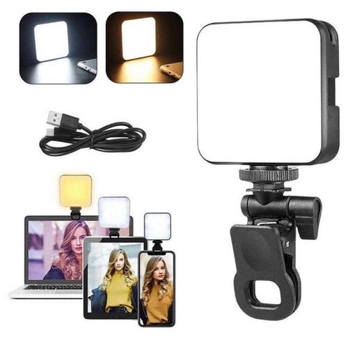 Lampe projecteur lumière de remplissage rechargeable lumières tricolores réglable 3200k-6500k
 Fiche Technique et Prix au Maroc