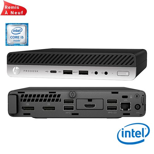 Hp Elitedesk 800 G3 Mini WiFi Core i5-6500T - 8Go DDR4 - 500Go HDD - Win 10 Pro (Remis à Neuf)
 Fiche Technique et Prix au Maroc