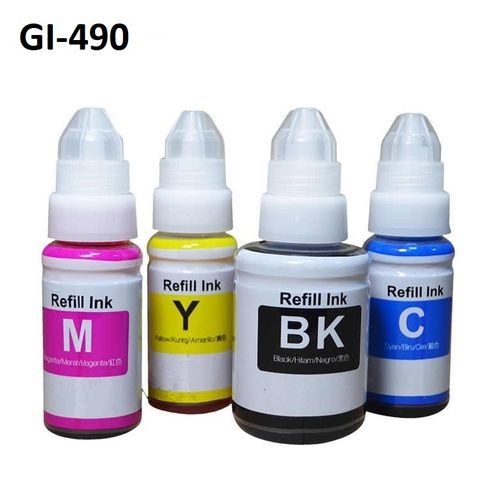Pack Bouteilles d'encre adaptable GI-490 pour les imprimantes à rèservoires PIXMA G1400/G1410/G1411/G2410/G2400/G2411/G3400/G3410/G3411/G4400/G4411
 Fiche Technique et Prix au Maroc