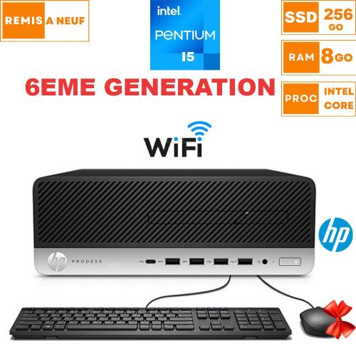 Hp PC BUREAU PRODESK 600 G3-Intel Core i5 6EME GENERATION -8Go -256 Go SSD -REMIS A NEUF/
 Fiche Technique et Prix au Maroc