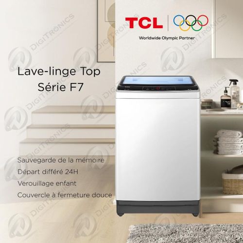 TCL Machine à laver 10 kg Top Load, Couvercle Doux, Filtre Magique, Contrôle Intelligent, F710TLS
 Fiche Technique et Prix au Maroc