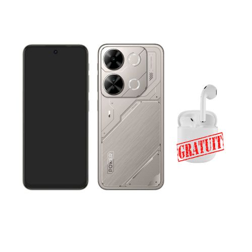 Itel P65 - Double SIM Cyber Gris - 4 Go RAM - 128 Go ROM - 4G + BUDS Néo gratuit
 Fiche Technique et Prix au Maroc