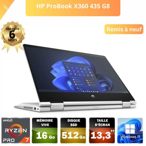 Hp Pc Portable ProBook x360 435 G8 Ryzen 7 Pro 5850U RAM 16Go DDR4 512Gb SSD QWERTY Tactile - REMIS A NEUF
 Fiche Technique et Prix au Maroc