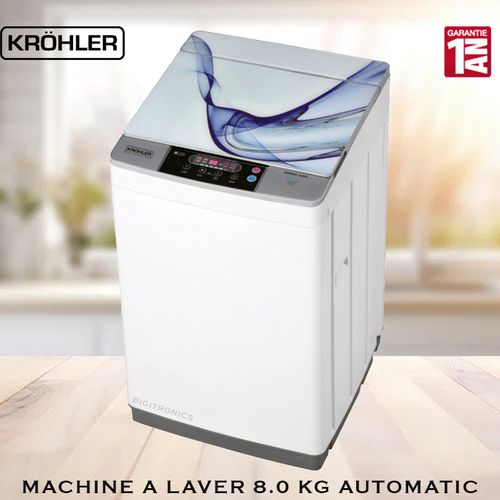 KRÖHLER Machine À Laver Automatique Top Load Auto 8 Kg - Kaq-8.5-g Garantie 1 An
 Fiche Technique et Prix au Maroc