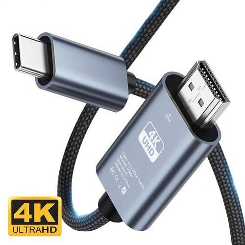 Câble USB Type-C vers HDMI convertisseur ultra haute définition, 4K @ 30Hz
 Fiche Technique et Prix au Maroc