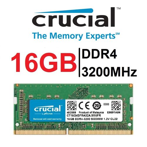 Crucial Original Ram PC Portable 16GB – DDR4 3200MHz
 Fiche Technique et Prix au Maroc