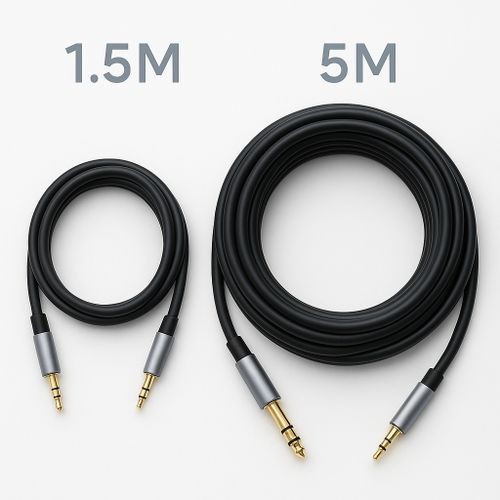 Câble Audio Jack 3.5mm vers Jack 6.35mm – Stéréo Haute Qualité – 1.5m / 5m – pour Table de Mixage, Instruments, Casque
 Fiche Technique et Prix au Maroc