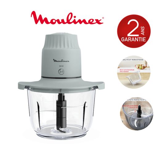 Moulinex Hachoir Choppeo 3en1 4 Lames 500W Bol En Verre 2L+L DJ603110
 Fiche Technique et Prix au Maroc