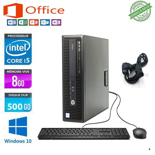 Hp PC i5 6éme Gén - 8GB RAM - 500GB + Clavier et souris - remis à neuf
 Fiche Technique et Prix au Maroc