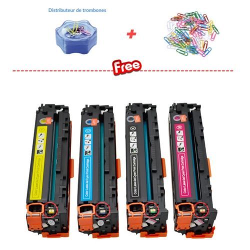 Pack Toner 054 compatible avec les imprimantes i-Sensys LBP620C Series, LBP621Cw, LBP623Cdw, MF640C Series, MF641Cw, MF643Cdw, MF645Cx ( Distributeur+ trombones offert )
 Fiche Technique et Prix au Maroc