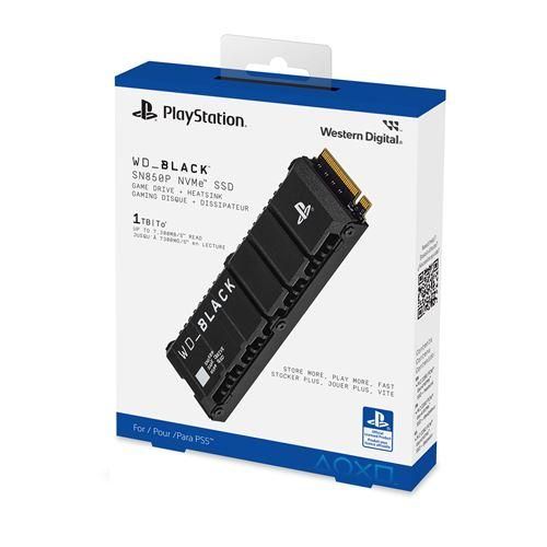Western Digital Disque SSD interne WD_BLACK SN850P NVMe 1 To sous licence officielle pour consoles PS5 Noir
 Fiche Technique et Prix au Maroc