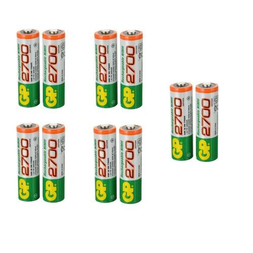 10 piéce batterie originale rechargeable, lote AA GP 2700 mah, piles batteries 1.2v
 Fiche Technique et Prix au Maroc