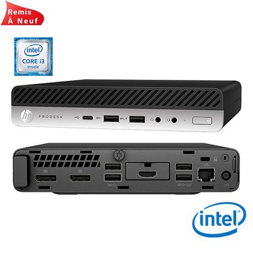 Hp ProDesk 600 G3 Mini Core i3-6100 - 8Go DDR4 - 256Go SSD - Win 10 Pro (Remis à Neuf)
 Fiche Technique et Prix au Maroc