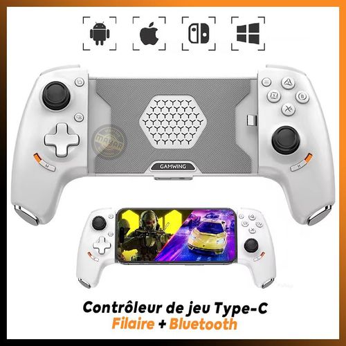 Manette de Jeu Gaming AoBing Max (AB01) – Connexion Bluetooth + Filaire Type-C – Compatible Android, iOS, PC et Émulateurs
 Fiche Technique et Prix au Maroc