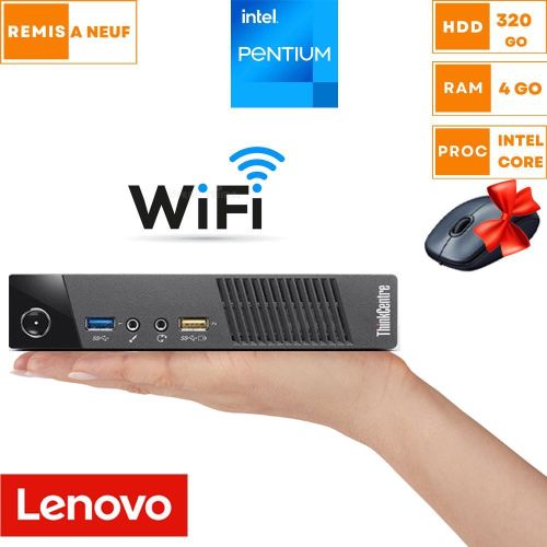 Lenovo Mini ThinkCentre M93P Intel CORE -320Go HDD- 4Go Ram-WIFI - Remis à neuf
 Fiche Technique et Prix au Maroc