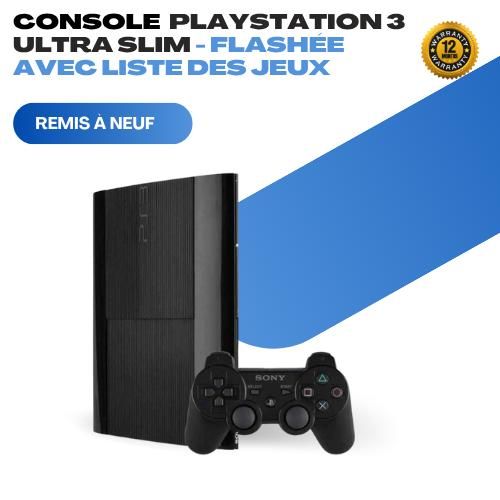 Playstation Console ultra slim Flashé Avec Pleins de jeux 2025
 Fiche Technique et Prix au Maroc